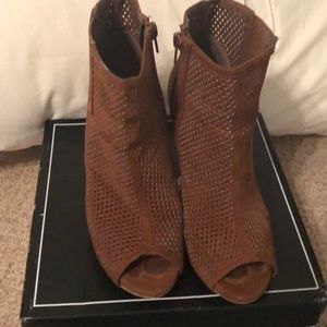 Brown Suede Shooties Size 6.5